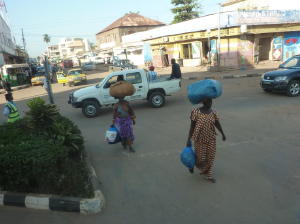 Ladies carrying loads on their heads