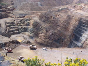 Working gold mine