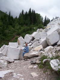 Barb among the marble