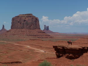 Rider on cliff