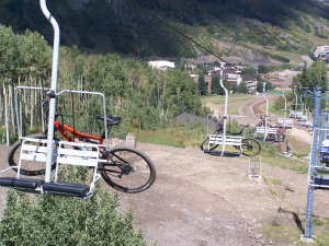 Bikes on Chairlift