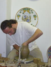 Shaping the Pottery