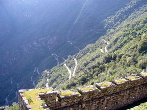 Road up to Machu Picchu